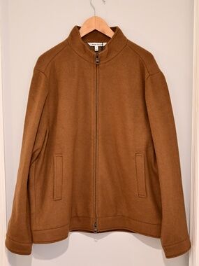 NWT Men's Peter Millar Crown Flex Merino Bomber Hazelwood Brown